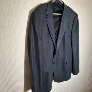 Joseph Abboud 46L Blazer Men Silk Wool Navy USA Nordstrom Union Made 2 Button
